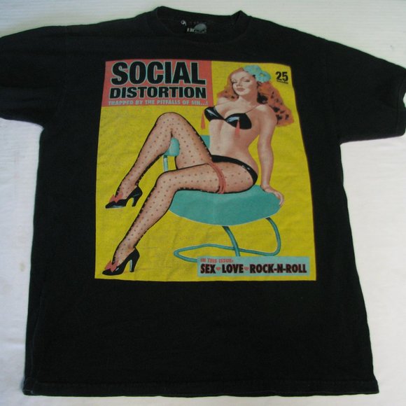 Giant Other - Vintage Social Distortion Pin-Up Girl T-Shirt